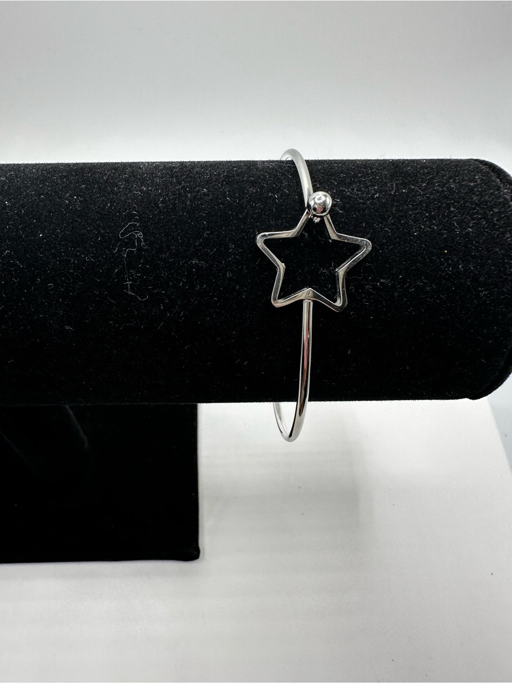 PLUNDER Silver Star Open Bangle Bracelet - Women's Jewelry OSFM